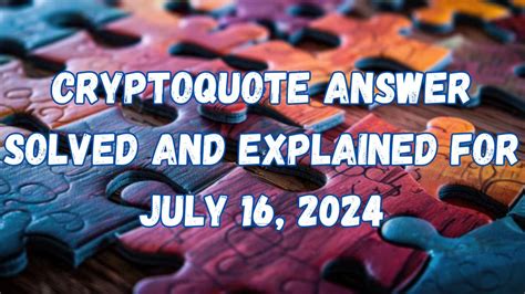 October 5, 2024 – Cryptoquote Answers